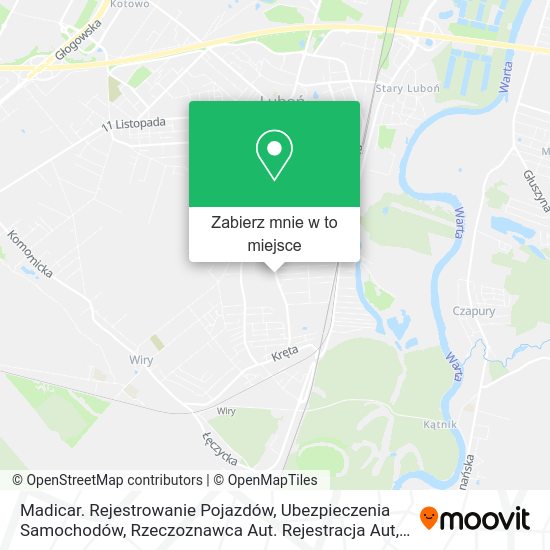 Mapa Madicar. Rejestrowanie Pojazdów, Ubezpieczenia Samochodów, Rzeczoznawca Aut. Rejestracja Aut