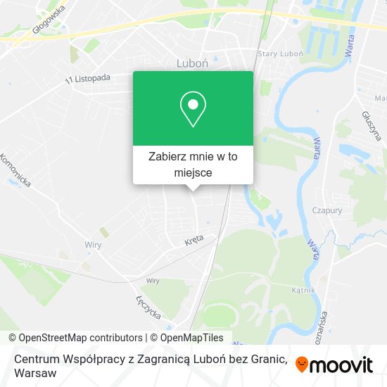 Mapa Centrum Współpracy z Zagranicą Luboń bez Granic