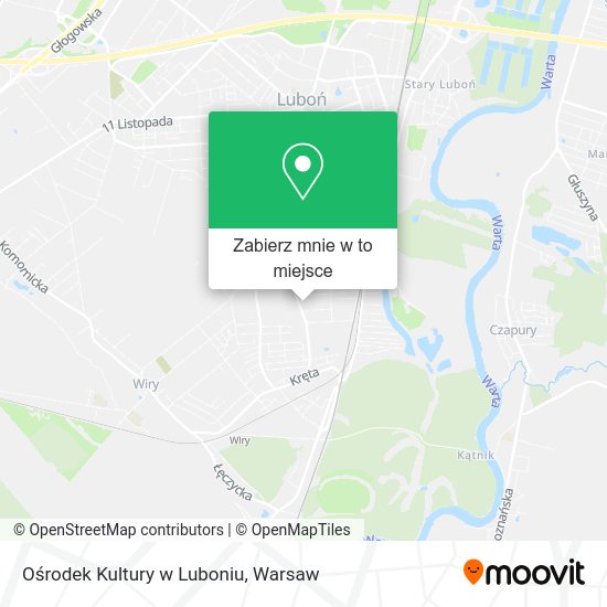 Mapa Ośrodek Kultury w Luboniu