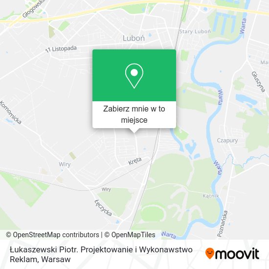 Mapa Łukaszewski Piotr. Projektowanie i Wykonawstwo Reklam