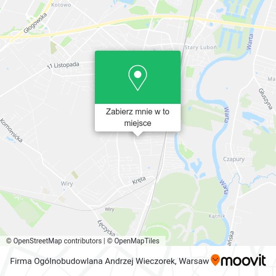 Mapa Firma Ogólnobudowlana Andrzej Wieczorek