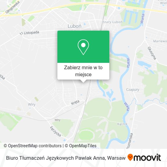 Mapa Biuro Tłumaczeń Językowych Pawlak Anna