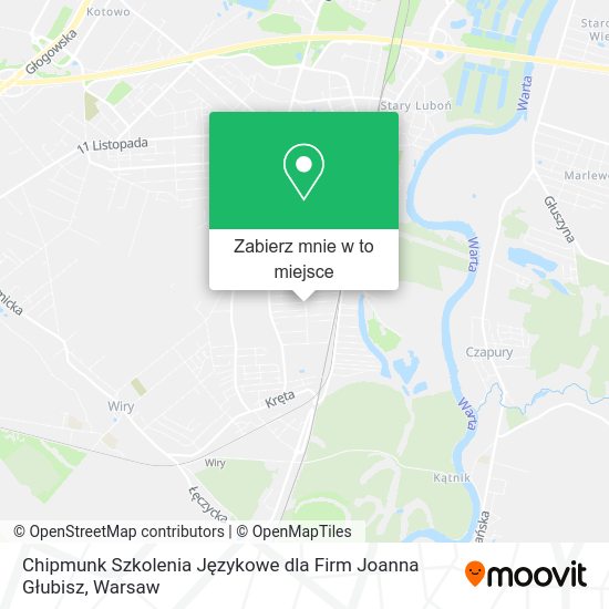 Mapa Chipmunk Szkolenia Językowe dla Firm Joanna Głubisz