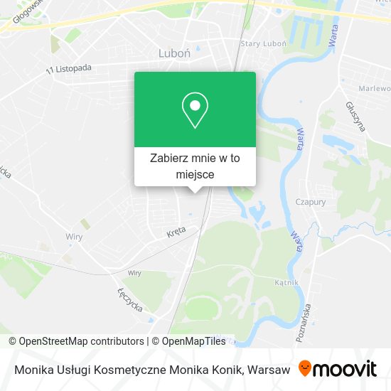 Mapa Monika Usługi Kosmetyczne Monika Konik