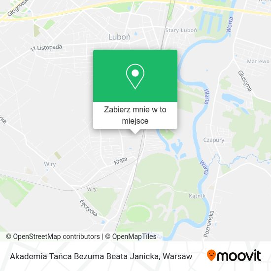 Mapa Akademia Tańca Bezuma Beata Janicka