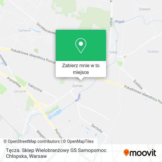 Mapa Tęcza. Sklep Wielobranżowy GS Samopomoc Chłopska