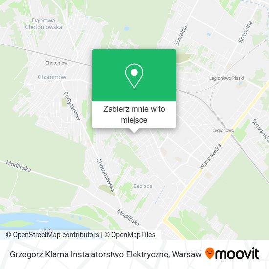 Mapa Grzegorz Klama Instalatorstwo Elektryczne