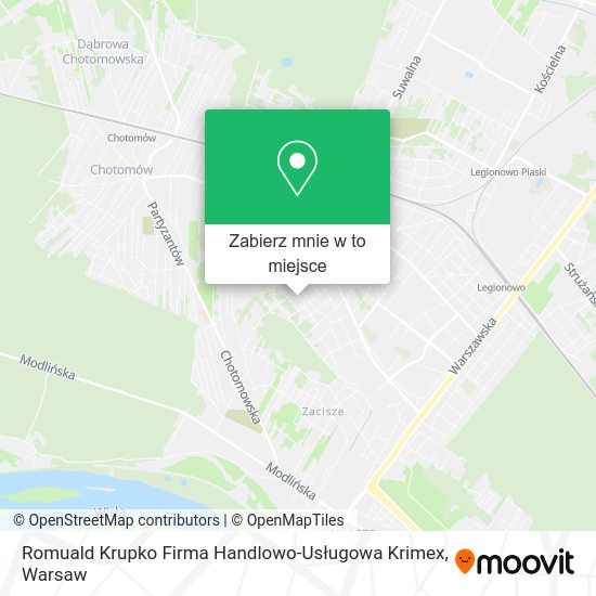 Mapa Romuald Krupko Firma Handlowo-Usługowa Krimex