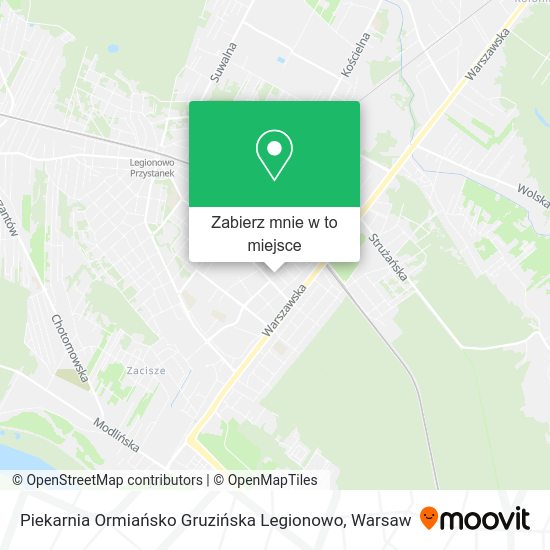 Mapa Piekarnia Ormiańsko Gruzińska Legionowo