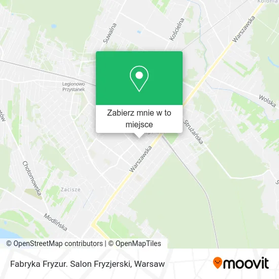 Mapa Fabryka Fryzur. Salon Fryzjerski