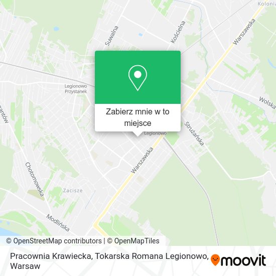 Mapa Pracownia Krawiecka, Tokarska Romana Legionowo