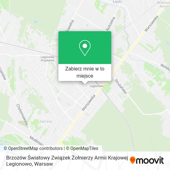 Mapa Brzozów Światowy Związek Żołnierzy Armii Krajowej Legionowo