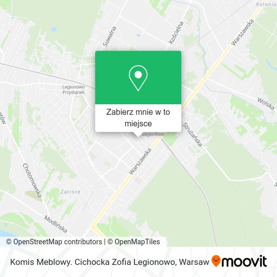 Mapa Komis Meblowy. Cichocka Zofia Legionowo