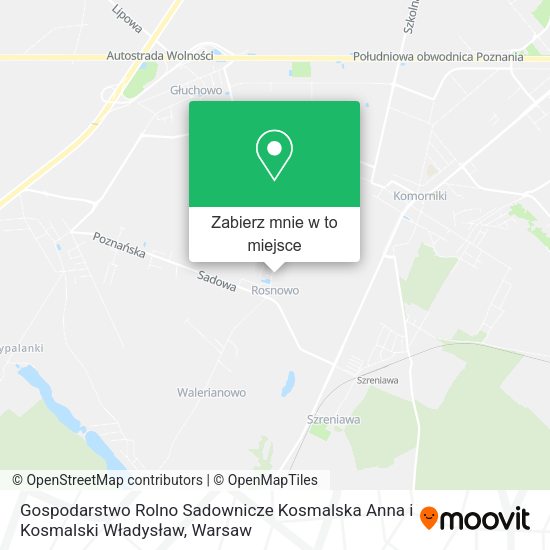 Mapa Gospodarstwo Rolno Sadownicze Kosmalska Anna i Kosmalski Władysław