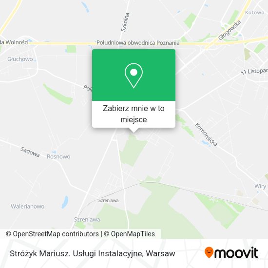 Mapa Stróżyk Mariusz. Usługi Instalacyjne