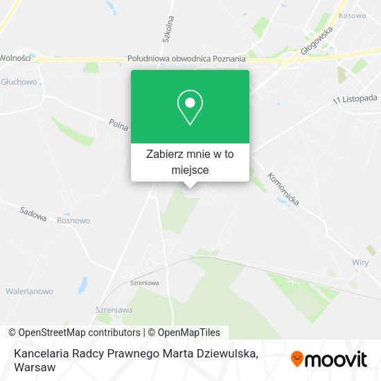 Mapa Kancelaria Radcy Prawnego Marta Dziewulska