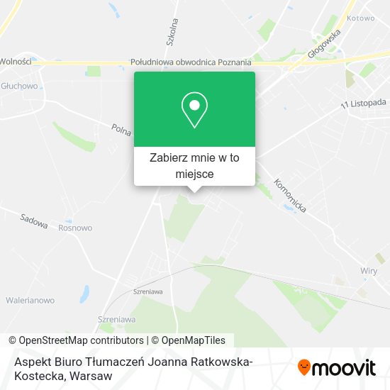 Mapa Aspekt Biuro Tłumaczeń Joanna Ratkowska-Kostecka