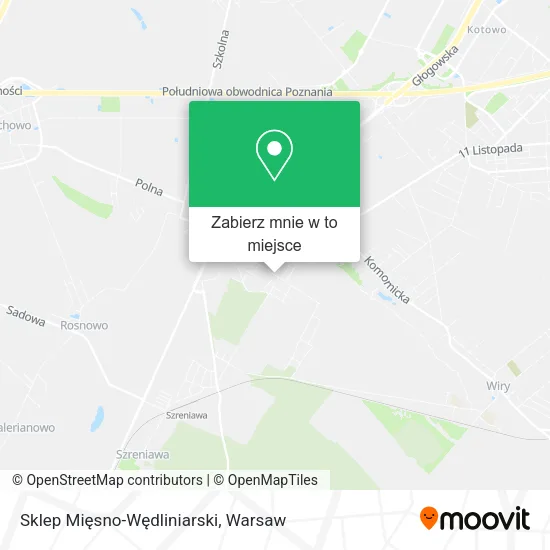 Mapa Sklep Mięsno-Wędliniarski
