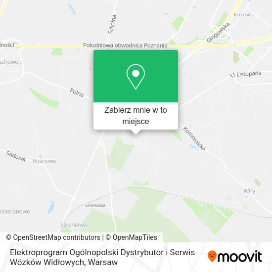 Mapa Elektroprogram Ogólnopolski Dystrybutor i Serwis Wózków Widłowych