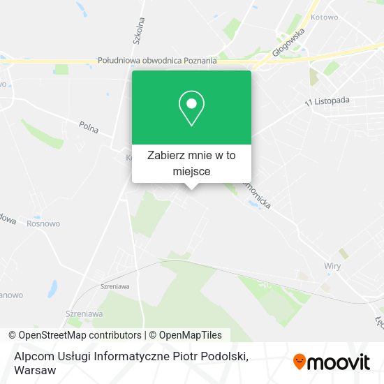 Mapa Alpcom Usługi Informatyczne Piotr Podolski