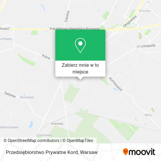 Mapa Przedsiębiorstwo Prywatne Kord