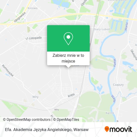 Mapa Efa. Akademia Języka Angielskiego