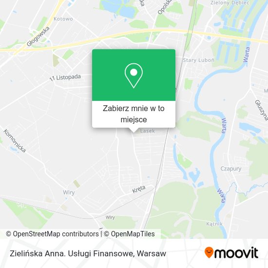 Mapa Zielińska Anna. Usługi Finansowe