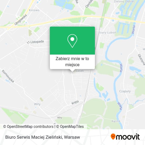 Mapa Biuro Serwis Maciej Zieliński