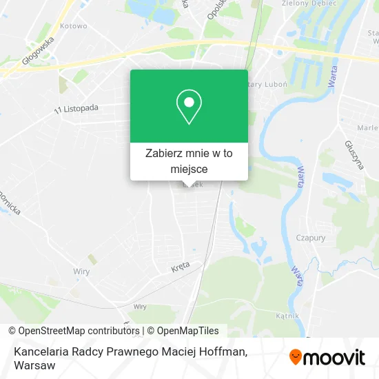 Mapa Kancelaria Radcy Prawnego Maciej Hoffman
