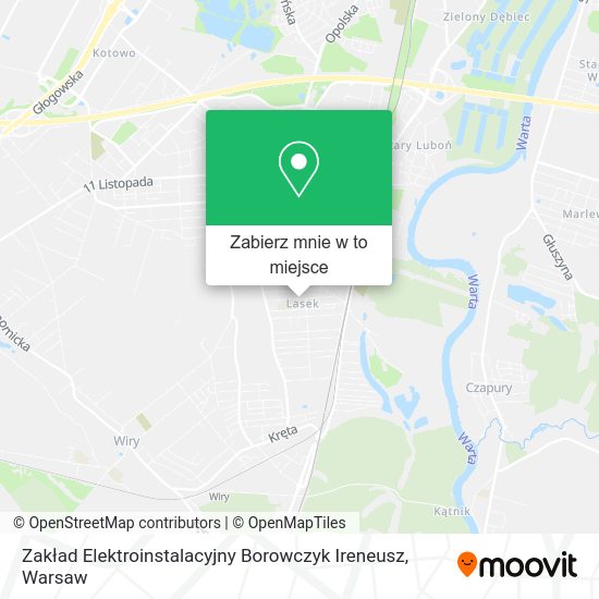 Mapa Zakład Elektroinstalacyjny Borowczyk Ireneusz