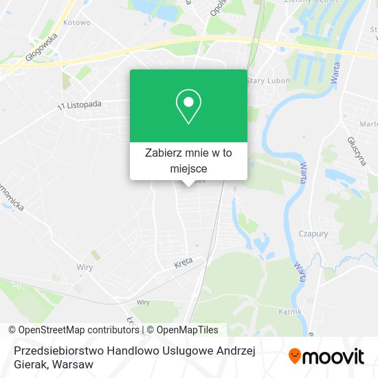 Mapa Przedsiebiorstwo Handlowo Uslugowe Andrzej Gierak