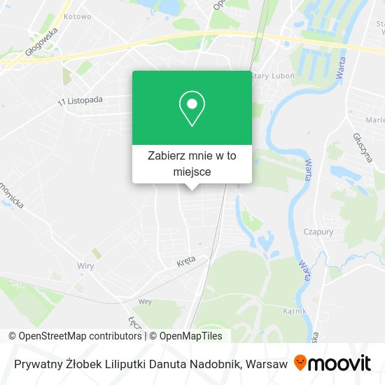 Mapa Prywatny Żłobek Liliputki Danuta Nadobnik