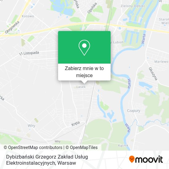 Mapa Dybizbański Grzegorz Zakład Usług Elektroinstalacyjnych