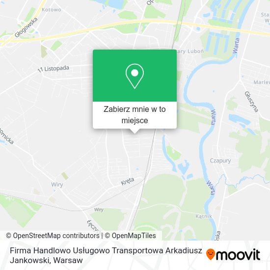 Mapa Firma Handlowo Usługowo Transportowa Arkadiusz Jankowski