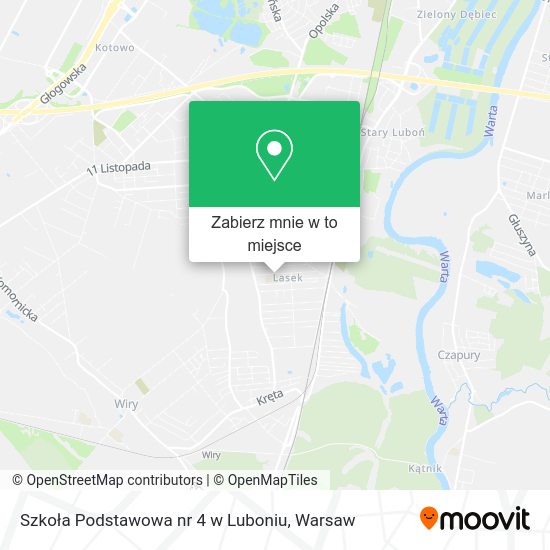 Mapa Szkoła Podstawowa nr 4 w Luboniu