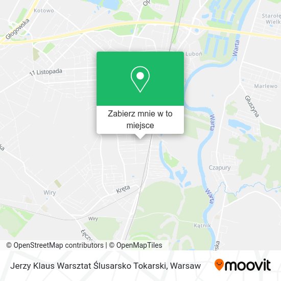 Mapa Jerzy Klaus Warsztat Ślusarsko Tokarski