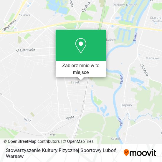 Mapa Stowarzyszenie Kultury Fizycznej Sportowy Luboń