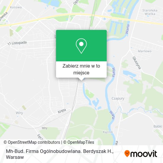 Mapa Mh-Bud. Firma Ogólnobudowlana. Berdyszak H.