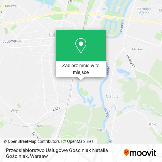 Mapa Przedsiębiorstwo Usługowe Gościniak Natalia Gościniak