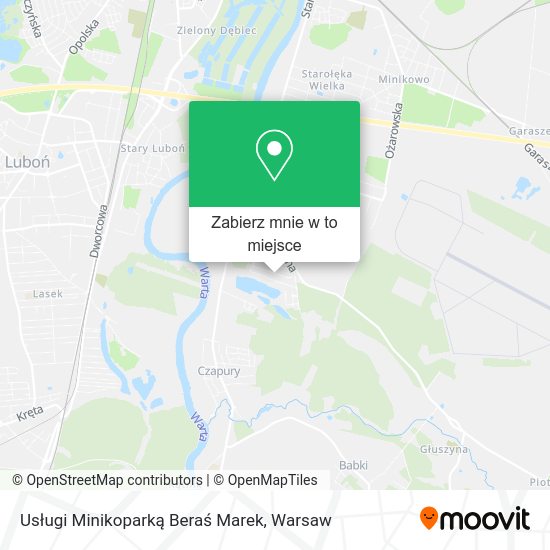 Mapa Usługi Minikoparką Beraś Marek