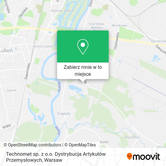 Mapa Technomet sp. z o.o. Dystrybucja Artykułów Przemysłowych