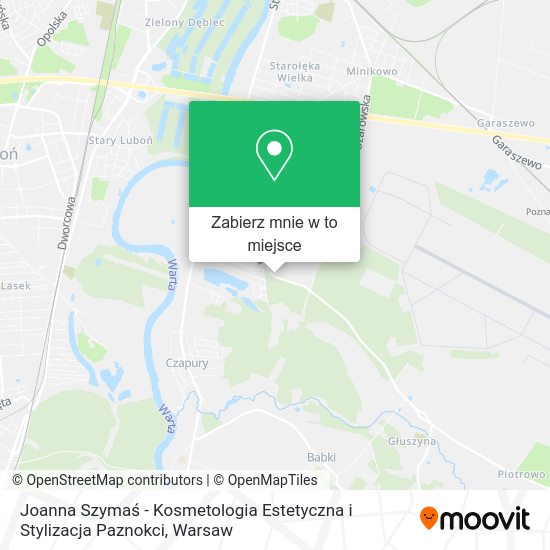 Mapa Joanna Szymaś - Kosmetologia Estetyczna i Stylizacja Paznokci