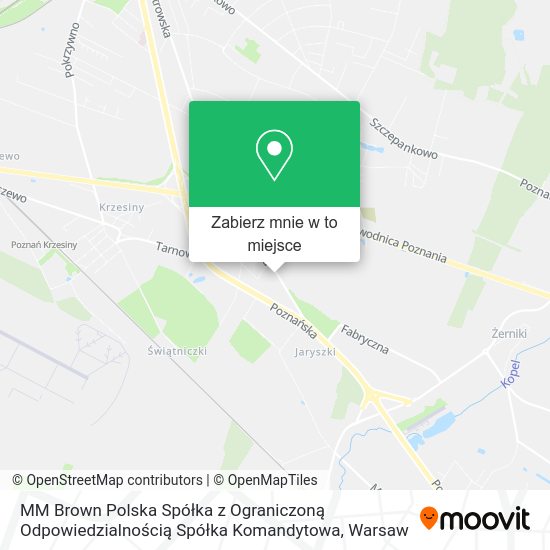 Mapa MM Brown Polska Spółka z Ograniczoną Odpowiedzialnością Spółka Komandytowa