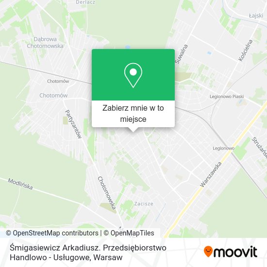 Mapa Śmigasiewicz Arkadiusz. Przedsiębiorstwo Handlowo - Usługowe