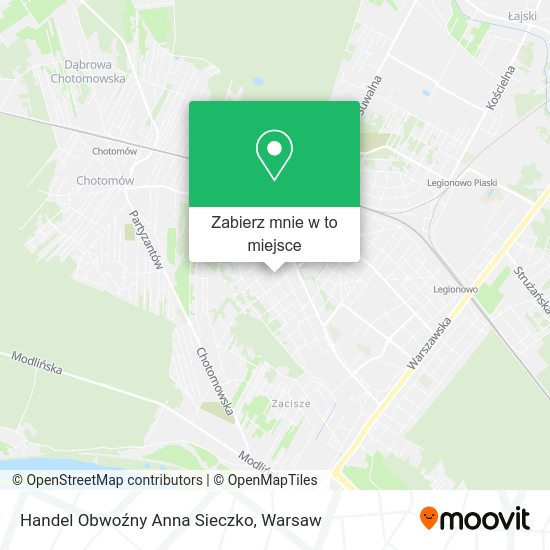 Mapa Handel Obwoźny Anna Sieczko