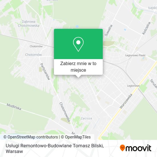 Mapa Usługi Remontowo-Budowlane Tomasz Bilski