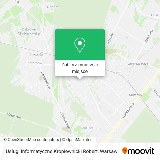 Mapa Usługi Informatyczne Kropiewnicki Robert