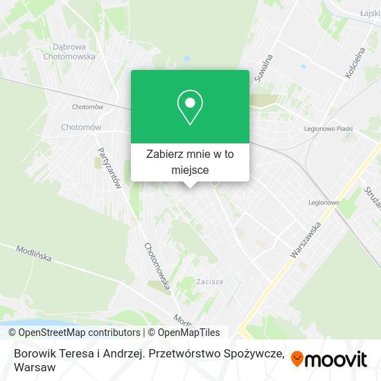 Mapa Borowik Teresa i Andrzej. Przetwórstwo Spożywcze