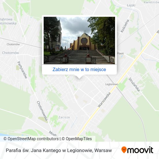 Mapa Parafia św. Jana Kantego w Legionowie