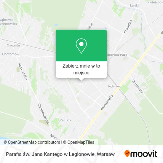 Mapa Parafia św. Jana Kantego w Legionowie